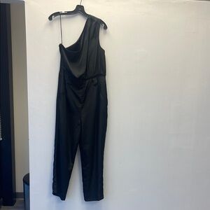 Express Black One-Shoulder Jumpsuit